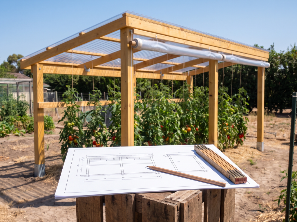 Élévation cotée du plan pour fabriquer une serre à tomate